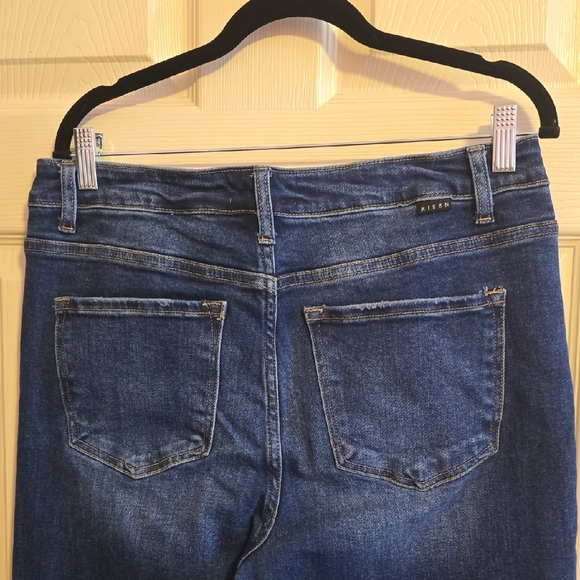 Risen Dark Blue Flare Jeans - Picture 5 of 7